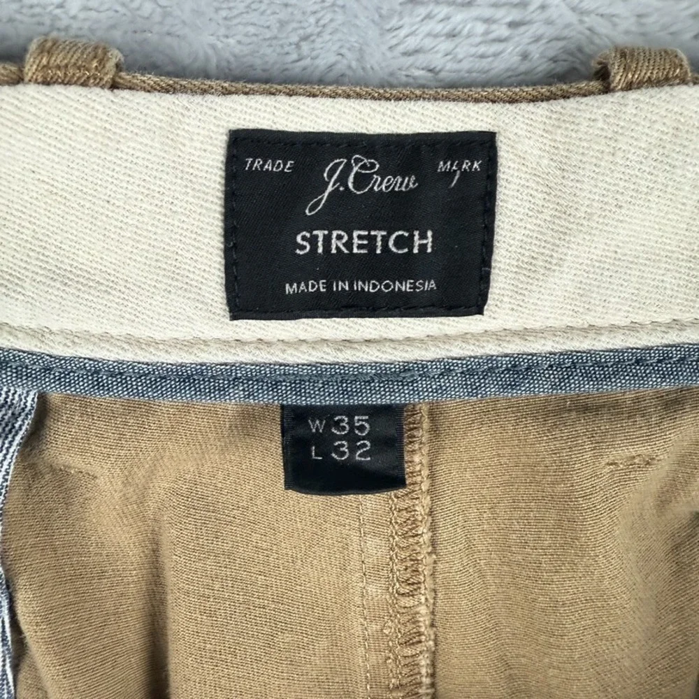 J Crew Pants Mens 33x32 Beige Tan 770 Straight Chinos Stretch Khaki Twill